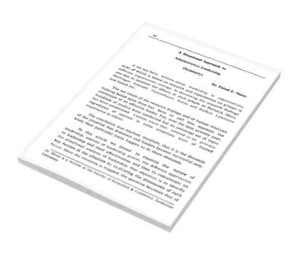 A Situational Approach to Adminstrative Leadership