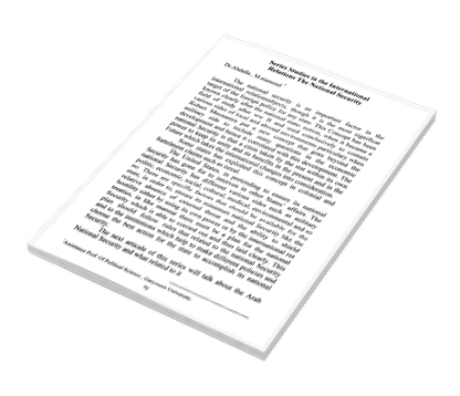 Series Studies in the International Relations The National Security
